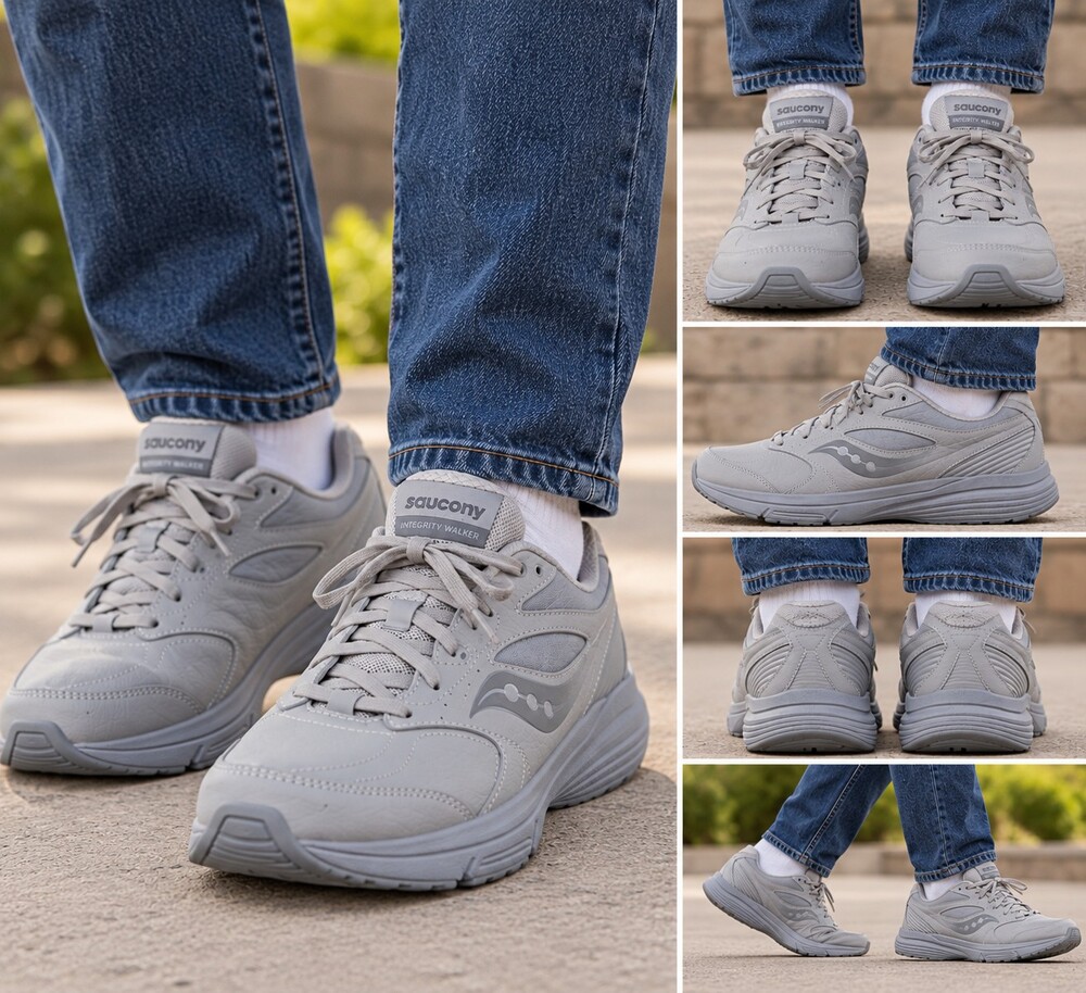 Saucony Integrity Walker 3 Men’s 11 Gray Leather Walking Shoes Unworn